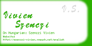 vivien szenczi business card